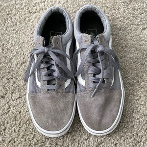 Gray Vans with Suede